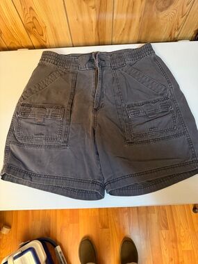 St. John's Bay Gray Cotton Shorts with Zip Fly